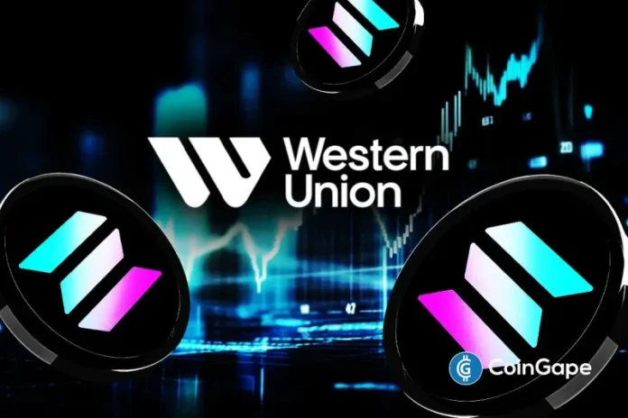 Banking giant Western Union has built on its push to digital assets after securing a new partnership to power its stablecoin launch on Solana. This comes after the bank had shared plans for last year for a stablecoin rollout. Western Union Taps Crossmint to Launch USDPT Stablecoin In a press release, Crossmint announced its partnership
The post <a href="https://coingape.com/3b-western-union-expands-into-crypto-with-usdpt-stablecoin-launch-on-solana/">$3B Western Union Expands Into Crypto With USDPT Stablecoin Launch on Solana</a> appeared first on <a href="https://coingape.com/">CoinGape</a>.