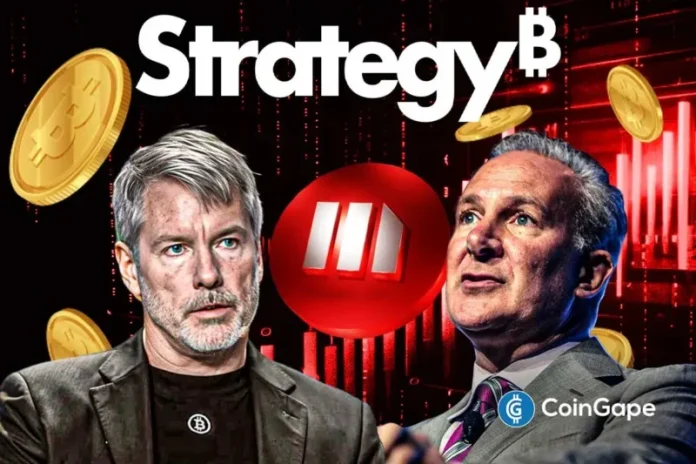 Bitcoin critic and gold bug Peter Schiff has sharply criticized Strategy’s STRC perpetual preferred stock, labeling it the “most obvious Ponzi” scheme. He also slammed the SEC oversight for failing to stop the promotion. Stretch (STRC) stock is bouncing again to reclaim its $100 par value, as MSTR stock jumped 9.39% on Wednesday. Analysts have
The post <a href="https://coingape.com/bitcoin-critic-peter-schiff-calls-strategys-strc-obvious-ponzi-scheme-slams-sec/">Bitcoin Critic Peter Schiff Calls Strategy’s STRC “Obvious Ponzi” Scheme, Slams SEC</a> appeared first on <a href="https://coingape.com/">CoinGape</a>.