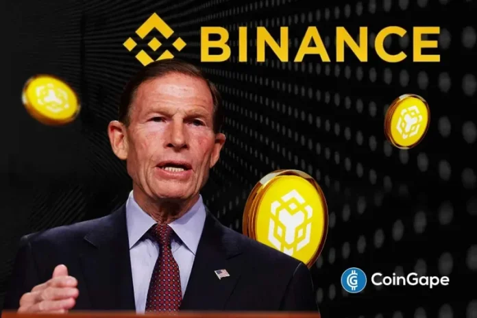 A fresh wave of scrutiny has hit Binance following a recent Fortune report that alleged the crypto exchange processed about $1.7 billion in sanctioned transactions. US Senator Richard Blumenthal has launched a formal investigation into the platform, analyzing its ties to sanctioned Iranian entities and Russia’s “shadow fleet.” US Senate Probe Targets Binance US Senator
The post <a href="https://coingape.com/us-senator-launches-probe-into-binance-after-fortune-report-on-sanctions-violations/">US Senator Launches Probe Into Binance After Fortune Report on Sanctions Violations</a> appeared first on <a href="https://coingape.com/">CoinGape</a>.