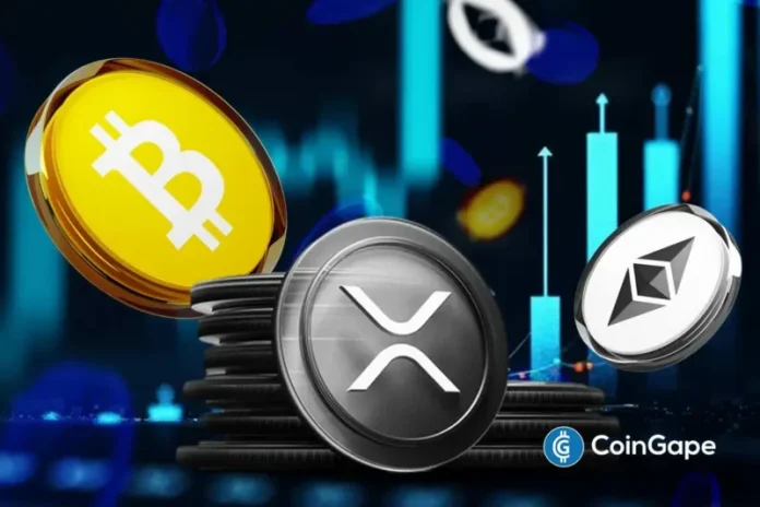 The weekly crypto market ahead of the FOMC meeting shows cautious optimism, supported by steady institutional demand and stable macro conditions. Bitcoin, Ethereum and XRP are at key levels, which means that the market is neutral. Federal Reserve is one of the major events awaited by market participants. Ad Ad Bitcoin, Ethereum, and XRP Price
The post <a href="https://coingape.com/markets/weekly-crypto-prediction-bitcoin-ethereum-and-xrp-price-ahead-of-april-28-27-fomc/">Weekly Crypto Prediction: Bitcoin, Ethereum, and XRP Price Ahead of April 28-27 FOMC</a> appeared first on <a href="https://coingape.com/">CoinGape</a>.