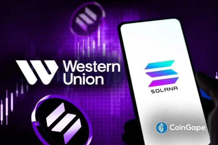 Western Union is pushing further into blockchain payments, announcing it will launch a new stablecoin, USDPT, on Solana next month. The move was unveiled in the company’s first-quarter results call, with executives emphasising its move towards digital asset infrastructure. Ad Ad Western Union Chooses Solana To Launch Its Stablecoin Western Union CEO Devin McGranahan expressed
The post <a href="https://coingape.com/solana-in-spotlight-as-western-union-eyes-stablecoin-launch/">Solana In Spotlight As Western Union Eyes Stablecoin Launch</a> appeared first on <a href="https://coingape.com/">CoinGape</a>.